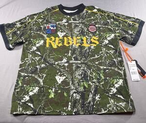 RGSTR Rebels Men’s Large Army Tree Camo Performance Jersey NWT Relaxed Boxy Fit